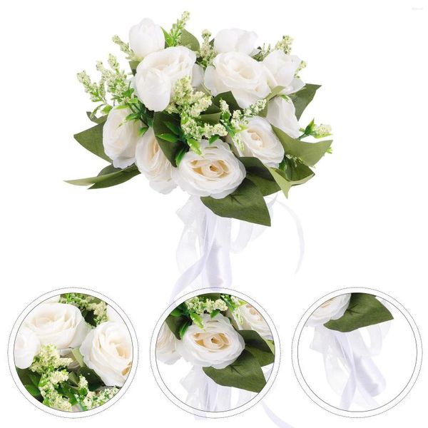 Flores decorativas rosas ramo de novia novia vegetación seca para ramos de bodas artificiales