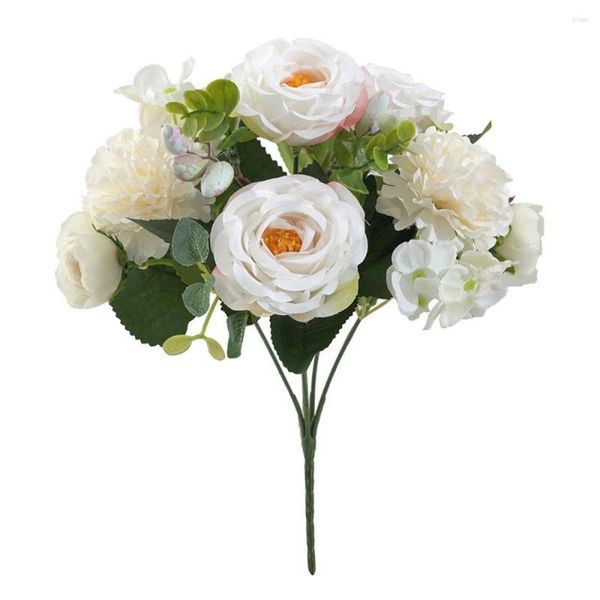 Fleurs décoratives Roses Séchées Artificielles Bouquet Mousse 50g Métal Fil Romance Décoration Décor À La Maison Pographie Tir Props Bouquets