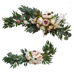 Flores decorativas Conjunto de flores de arco de boda rústicas Deluxe de larga duración para decoraciones de dintel Gran alternativa a costosas