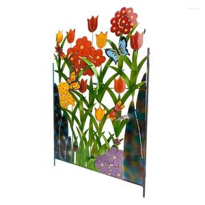 Decoratieve bloemen Rustbestendig ijzeren landschap Outdoor Metalen Tuin Panelen voor Patio Courtyard Ornament