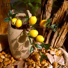 Fleurs décoratives RUYI 53 CM Simulation Brin Fruits Frais Fleur De Soie Plantes Artificielles DIY Décor De Mariage Maison Balcon Thé Art Scène