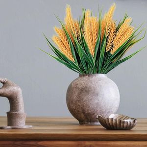 Fleurs décoratives réglage accessoires riz plastique plantes artificielles pour la maison de mariage salle à manger décoration outils de scène 35 cm 2pcs oreille de blé