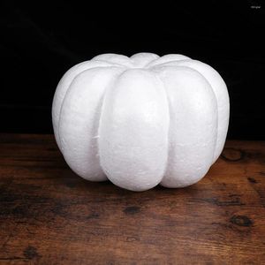 Flores decorativas Sewroro calabazas de espuma blanca manualidades Diy decoración Artificial tallado pintura falsa Halloween otoño