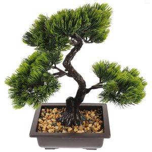 Decoratieve Bloemen Plank Kleine Nep Bureau Decoraties Binnen Bonsai Boom Planten Mini Abs Ornament Grenen