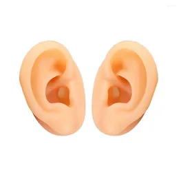 Fleurs décoratives Modèle d'oreille en silicone 1: 1 pour le mode acupuncture Nettoyage en profondeur Aide Aide Affichage des accessoires