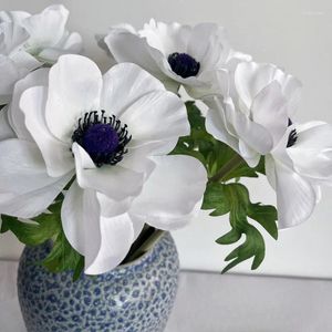 Decoratieve Bloemen Zijde Kunstmatige Klassieke Anemoon Tak Tafeldecoratie Voor Bruiloft Thuis Party Decor Boeket Bloembundel