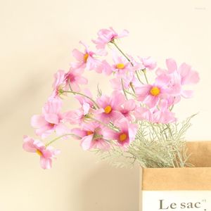 Decoratieve bloemen Silk kunstmatige bloem 10 hoofden Cosmos Gesang Diy woonkamer vloer Display Fake Wedding Scene Decoratie