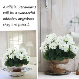 Fleurs décoratives Silk Begonia plantes artificielles fleur pour la maison arrangement floral diy couronne de Noël vase de mariage de mariage décoration