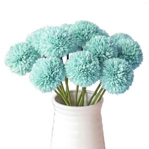 Fleurs décoratives en soie pissenlit fleur boule Bouquet faux chrysanthème artificiel pour la maison jardin mariage décor G