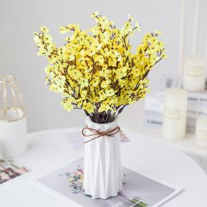 Fleurs décoratives Silk Gypsophile Bouquet hybride de fleur artificielle Eucalyptus Fake Home Decor Hand Bridal Hand pour le mariage