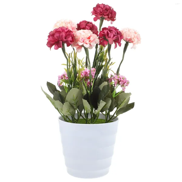 Vase d'hortensia en soie, fleurs décoratives, fleur artificielle, bonsaï, fausse plante en pot de bureau