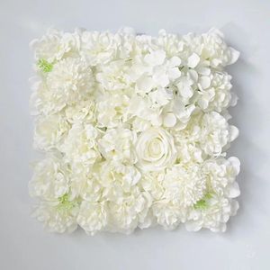Fleurs décoratives Silk Rose 3D TEART PANNEL MUR DÉCORATION DE MARIAGE ARRIFICIEL
