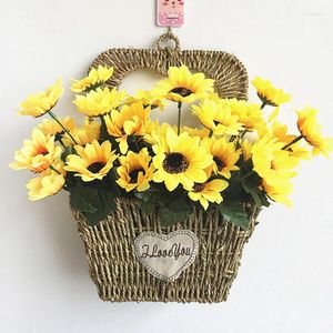 Fleurs décoratives en soie de tournesol bouquet décor de mariage décoration polyvalente décoration charmante vibrante et réaliste