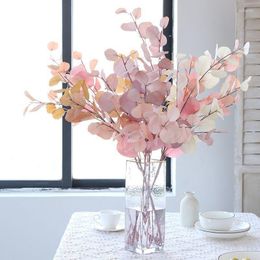 Decoratieve bloemen gesimuleerde appelbladeren eucalyptus kunstmatige bloemtakken Home Soft Decoration Wedding Hall Layout Silk Arrangement