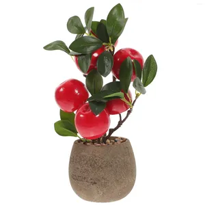 Decoratieve bloemen gesimuleerde appels bonsai decor Home Fruit Fake Tree Ornament