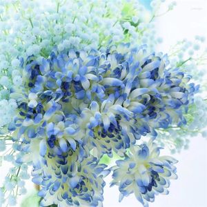 Fleurs décoratives Simulate Blue Crab Claw Chrysanthemum Plantes artificielles Bonsaï Matrimonie Vine Party Home Party Decoration 1PCS