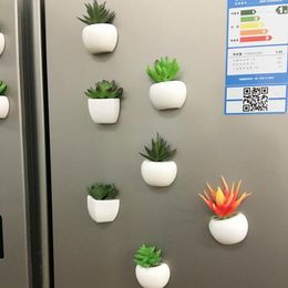 Decoratieve bloemen gesimuleerde boeketbloem Succulente plant koelkast magneet magnetische ingemaakte thuiswanddecoratie