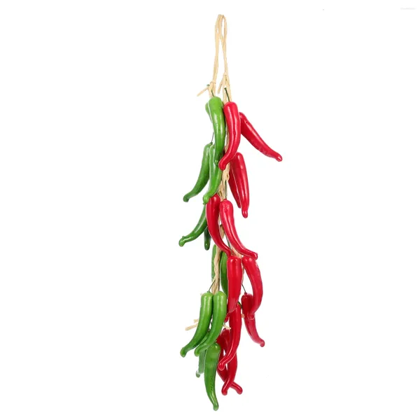 Brochettes de piment décoratives, fausses fleurs, ornement de poivre, décoration de ferme, fausses tentures suspendues de légumes