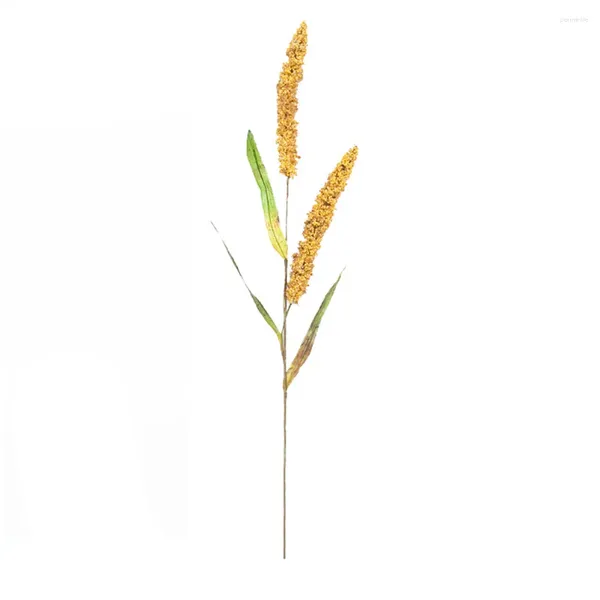 Fleurs décoratives Oreilles simulées de maïs Artificial Wheat Stales Millet séchées Poule