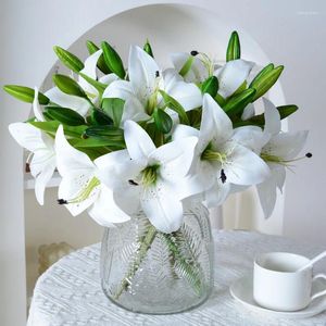 Decoratieve bloemen gesimuleerde bloem single 3 mini lily home decoratie pography props afstuderen Ceremony Valentijnsdag