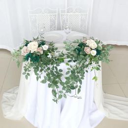 Fleurs décoratives Simulate Flower Wedding Table Decoration Série Forest Series Outdoor Arch Decor Stage Background Art