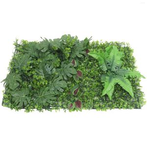 Fleurs décoratives Simulated Green Murding Decor Plantes Artificielles Horaire Faux panneaux Plastique Greenery Decoration Outdoor TECHT