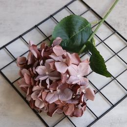 Flores decorativas Hydrangea Hydrewea Flower Road Tout Houteut Pogray Props Decoración Boda Hommedle Handheld Bundle