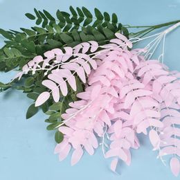 Fleurs décoratives simulées de feuilles d'arbre de criquet, plantes en plastique, décoration de maison pour jardin, Bouquet de mariage