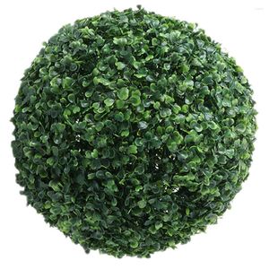 Flores decorativas Simulada Milano Ball Hierba falsa para techo Planta artificial Topiary Colgante Flor de seda sintética Musgo verde