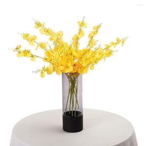 Decoratieve bloemen gesimuleerde Mini Dancing Orchid Real Touch Artificial Diy Wedding Bouquet Bridal Party Decoration Home