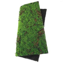 Fleurs décoratives Simulate Moss Lawn Area Tapis Fake Turf Grass Décorer Garden Artificial Carpet Mat Plastic pour l'aménagement paysager Micro Scene