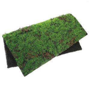 Fleurs décoratives Simulate Moss Lawn Area Tapis artificiel Turf Fake Grass Carpet tapis Plastique Plastique Placée pour plantes intérieures