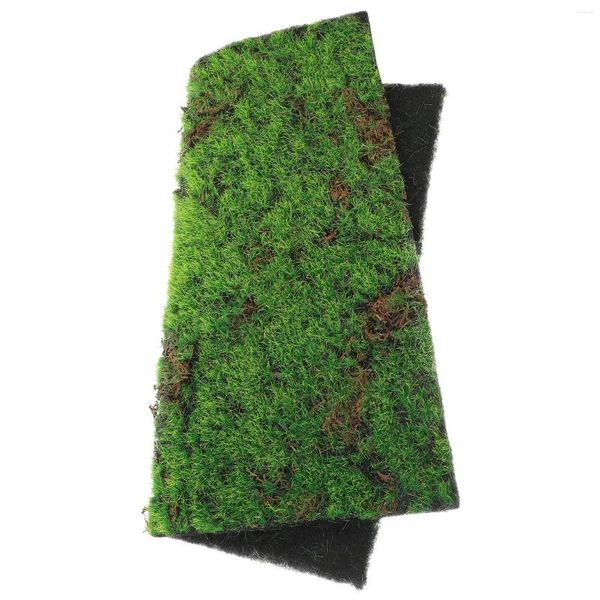 Fleurs décoratives Simulate Moss Lawn Artificial Micro Scene Dispory Area Area Tapis Fake Grass Pad pour plantes intérieures Lancot
