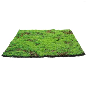 Fleurs décoratives Simulate Moss Lawn Garden Artificiel Fake Turf Area Rapis Plastic Grass Carpet Micro Scene