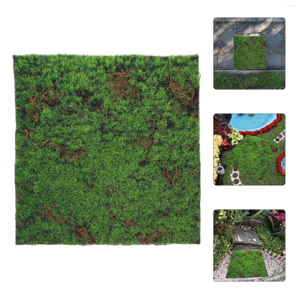 Flores decorativas Simulados Moss Lawn Garden Alfombras Artificial Alfombra alfombra de hierba falsa micro escena