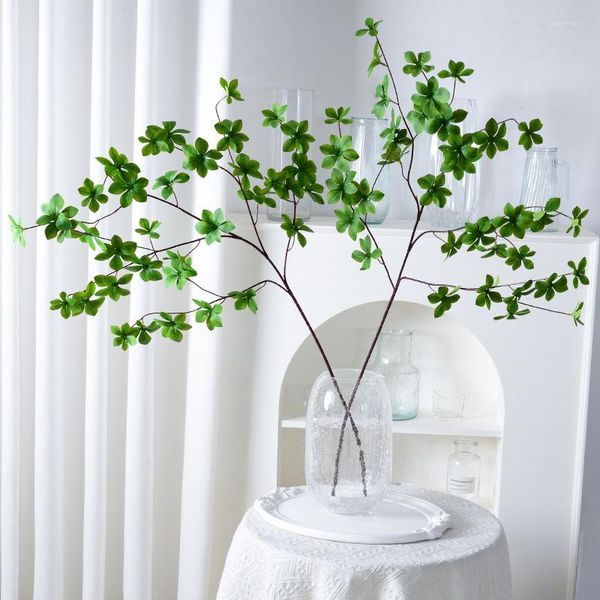 Flores decorativas Planta simulada Reloj colgante japonés Plantas artificiales Verde Ma Zuimu Estilo nórdico Sala de estar interior Árbol falso