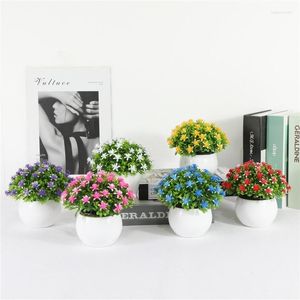 Fleurs décoratives simulées plante en pot bonsaï jardin décoration extérieure faux BeautifulGirl chambre décor fête Table ornement pour la maison