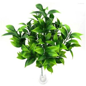 Decoratieve Bloemen Gesimuleerd Plastic Groene Plant Boeket Maak Bladeren Zachte Decoratie Bruiloft Scène Afstuderen Ceremonie Balkon Raam El