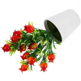 Fleurs décoratives simulées simulation de grenade Bonsaï Plans Plants intérieurs DÉCORS DÉCORS ARTIFICIAL FRUTS HOME RHANCE RÉLIST