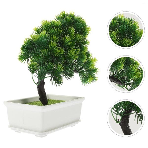Fleurs décoratives simulées plante en pot faux pin bonsaï artificiel Mini Simulation plantes vertes bureau à domicile décor de salon