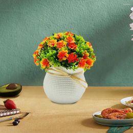 Decoratieve bloemen gesimuleerde potplanten Realistische kleine wilde chrysant Bonsai Levendige woondecoratie met niet-vervagende nep