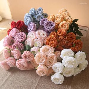 Decoratieve bloemen gesimuleerde prinses rozenbundel bruiloft 10 valse rozen kunstmatige zijden huizendecoratie