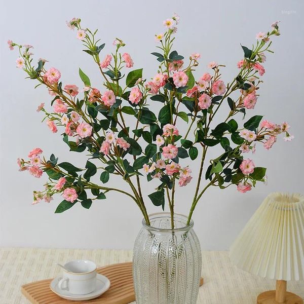 Fleurs décoratives Simulate Rose Silk Flower Wedding Home Decoration Pographie