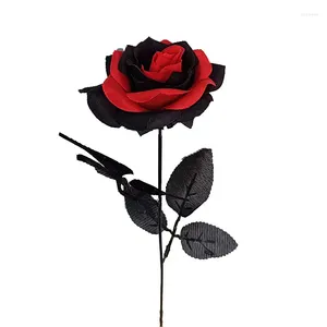 Decoratieve bloemen gesimuleerd Rose Vintage Black Knight enkele simulatie bloem cool knappe jongen man geschenken gelukkige jongens verjaardagsfeestje decor