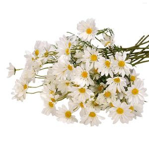 Fleurs décoratives simulées petit Bouquet de marguerite 5 tissu coloré artificiel pour la fête de mariage à la maison