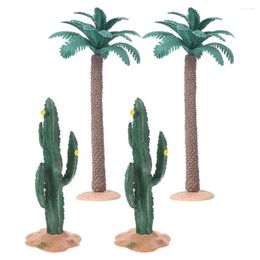 Fleurs décoratives simulées arbres modèles maison de poupée fausse plante Miniature Pvc Micro scène jouet paysage bricolage palmier pour la nativité