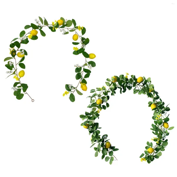 Fleurs décoratives simulées vigne plantes vertes faux rotin guirlande artificielle jardin maison fête décoration approvisionnement