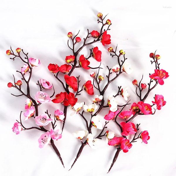 Flores Decorativas Simuladas Flores Dulces De Invierno Ramos Artificiales Ciruela Roja Diy Arreglo De Boda Chino Decoraciones para Fiestas En El Jardín