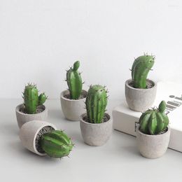 Decoratieve bloemen Simulatie Actus Pot Plant Leuke nep Cactus Home Garden Decoratie Boerderij Office Desktop