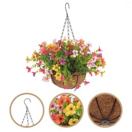 Flores decorativas Simulación de la cesta de la cesta de macetas de la novia del jardín del jardín del jardín de novia